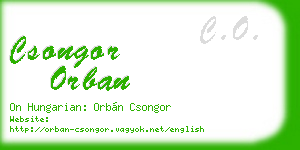 csongor orban business card
