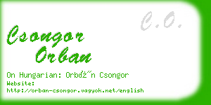 csongor orban business card